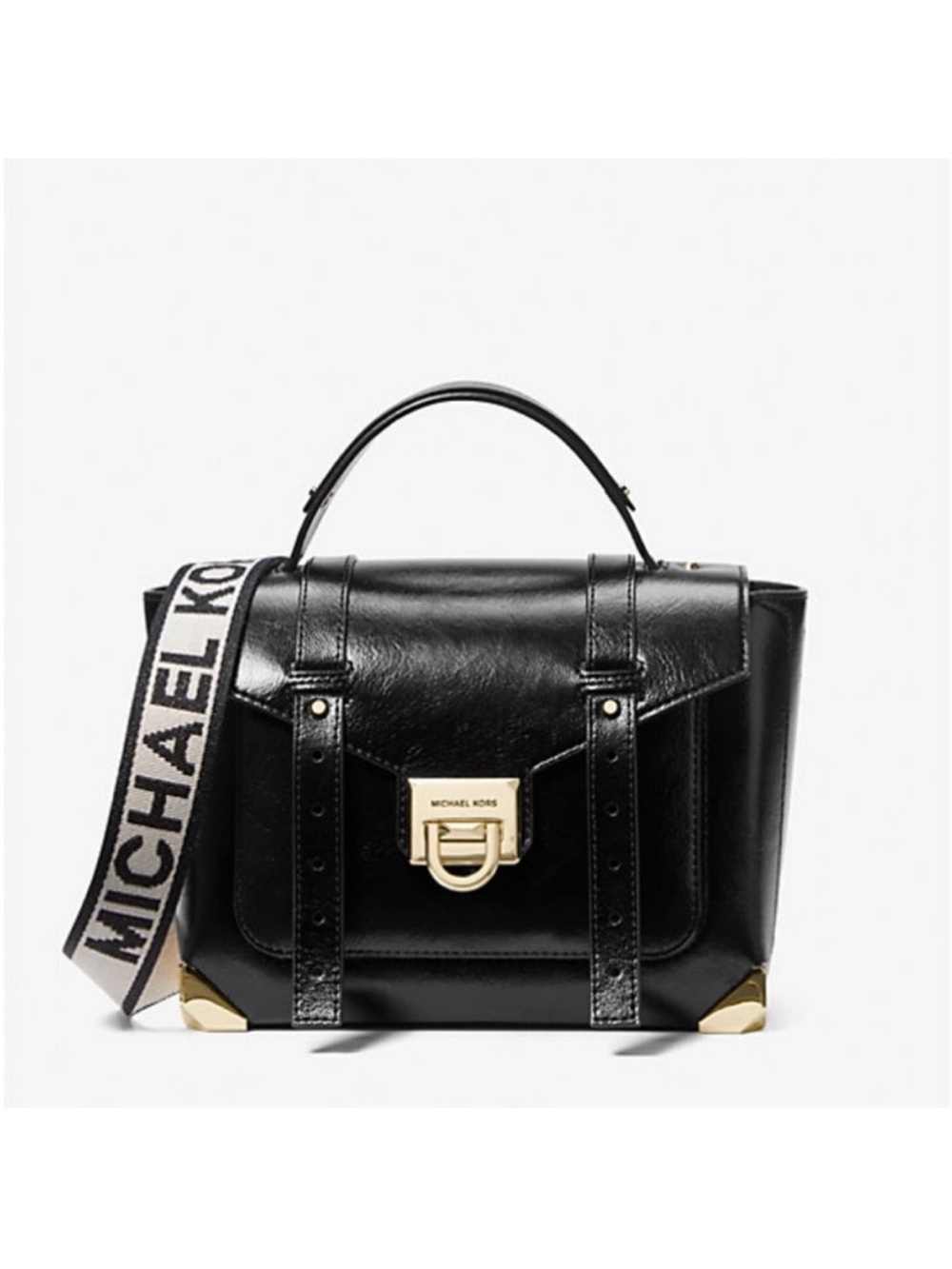MICHAEL KORS Manhattan Medium Patent Satchel Crossbody